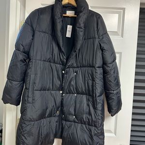 NWT LOFT Black Puffer Coat - Size Medium